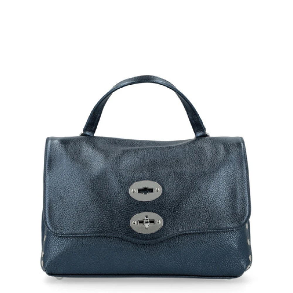 Zanellato Blauwe Metalen Dagelijkse Postina Tas Blue Dames