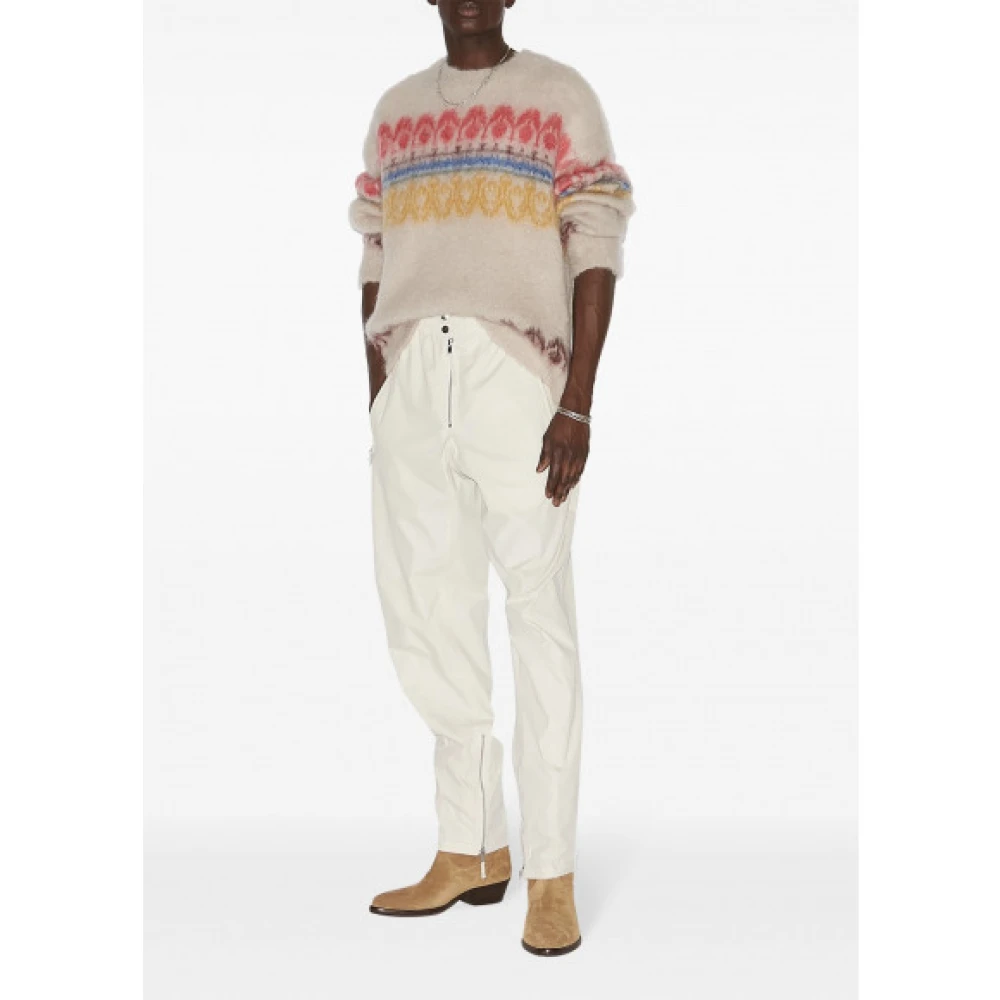 Isabel marant Casual katoenmix broek met rits Beige Heren