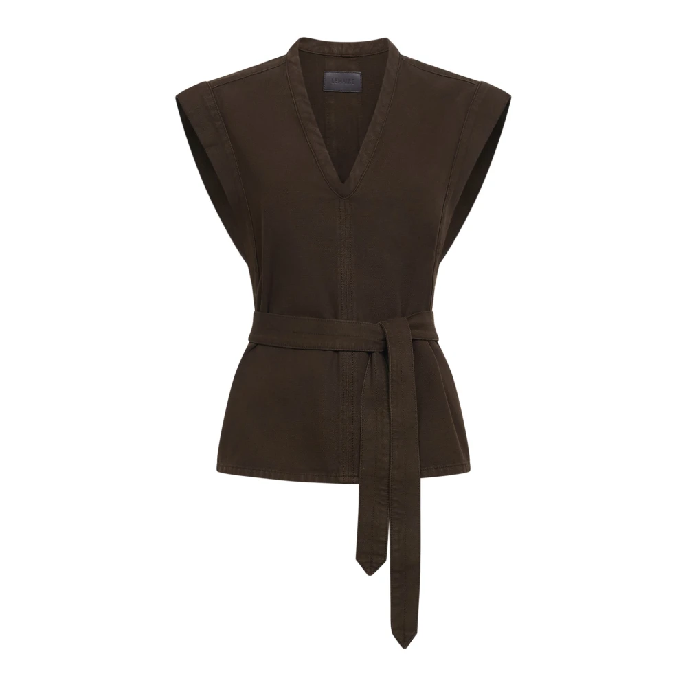 Lemaire Brown Chasuble Top - Female - Blouses - 2XS - Blouses & Shirts