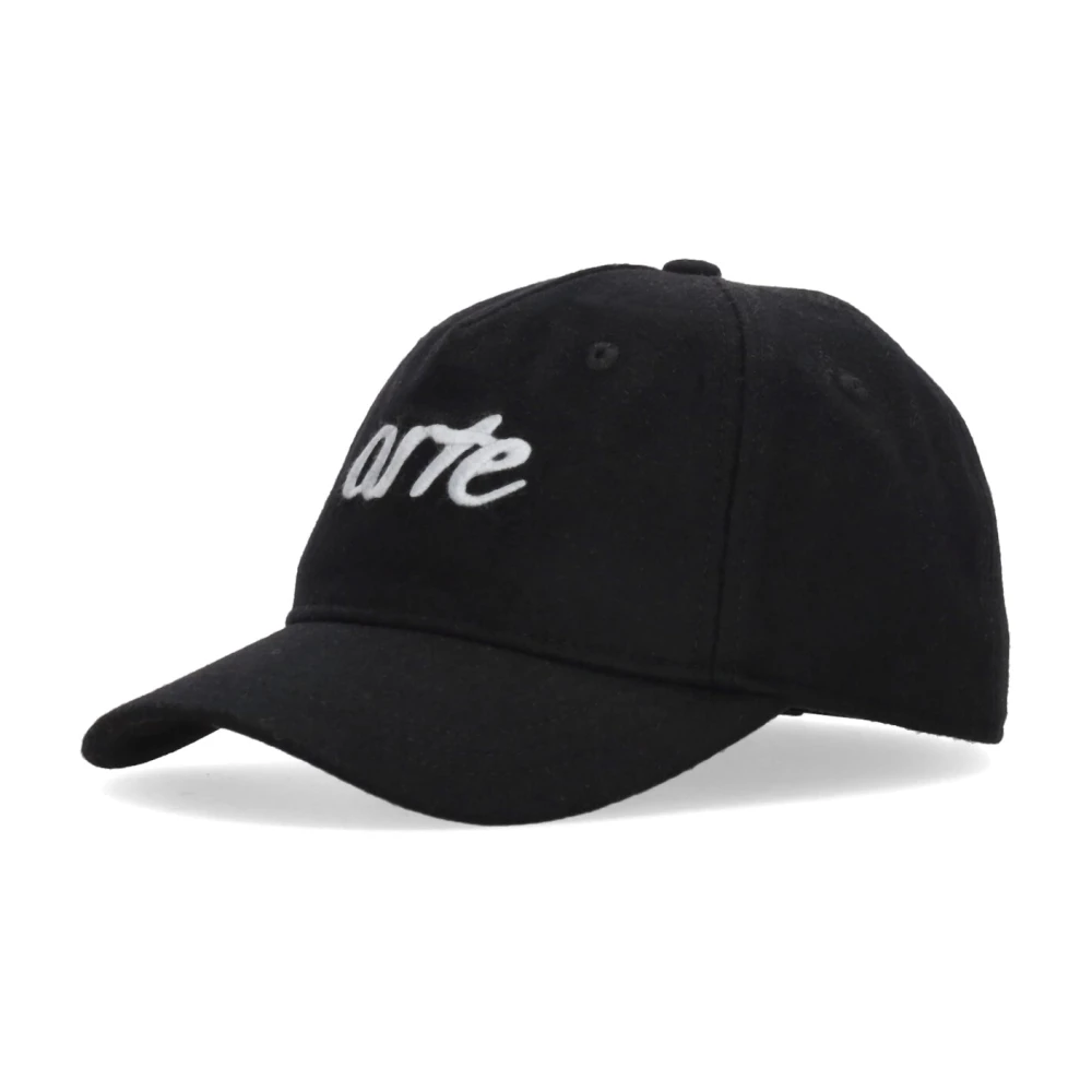 Arte Antwerp Gebogen klep geborduurd logo wollen pet Black Unisex