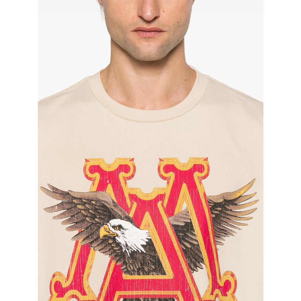 Amiri Vintage Crew Neck T-shirt Beige Heren