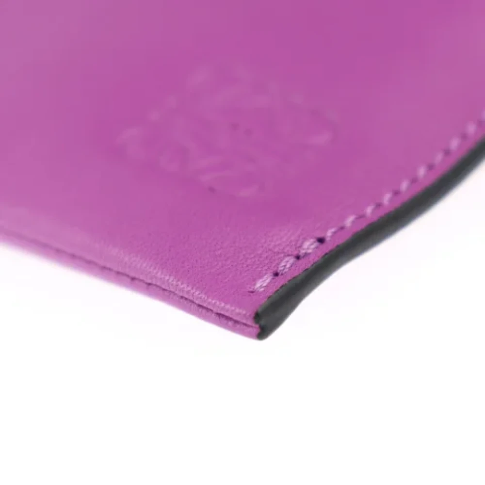 Loewe Pre-owned Leather crossbody-bags Purple Dames