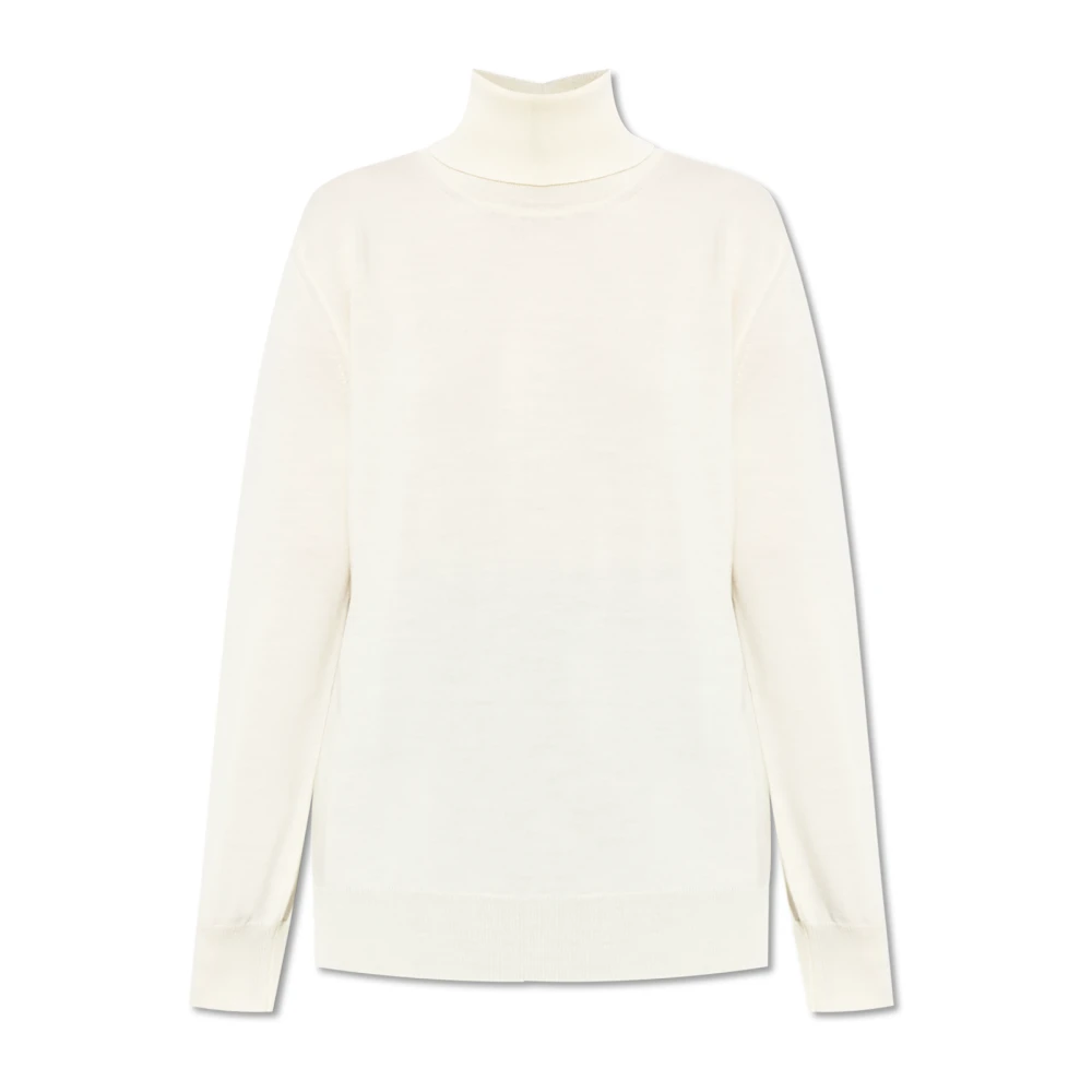 Jil Sander Beige Ull Turtleneck