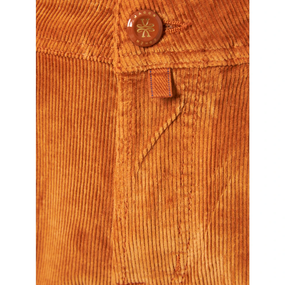 Jacob Cohën Ribfluwelen broek met binnendetails Orange Heren