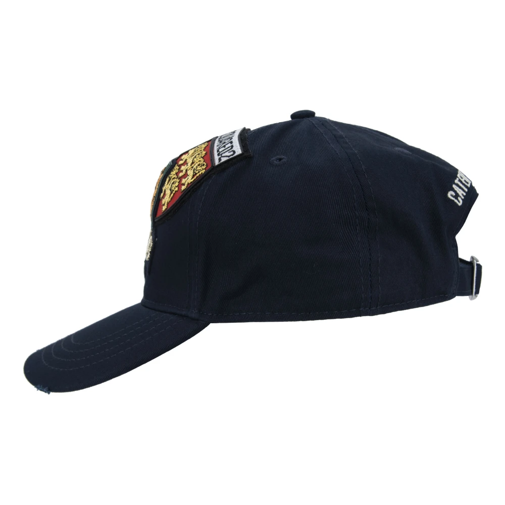 Dsquared2 Vintage Baseball Cap met gesp Blue Unisex