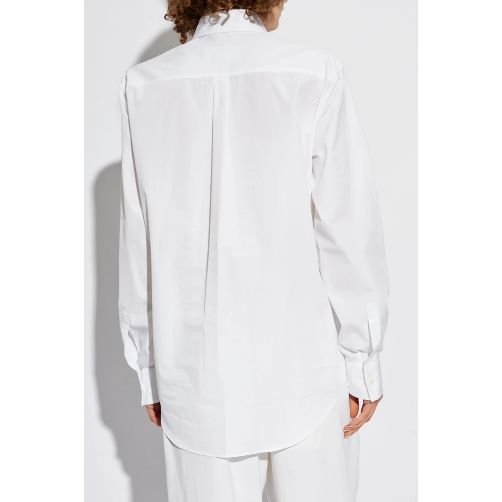 Dsquared2 Katoenen overhemd met verborgen knoopsluiting White Dames