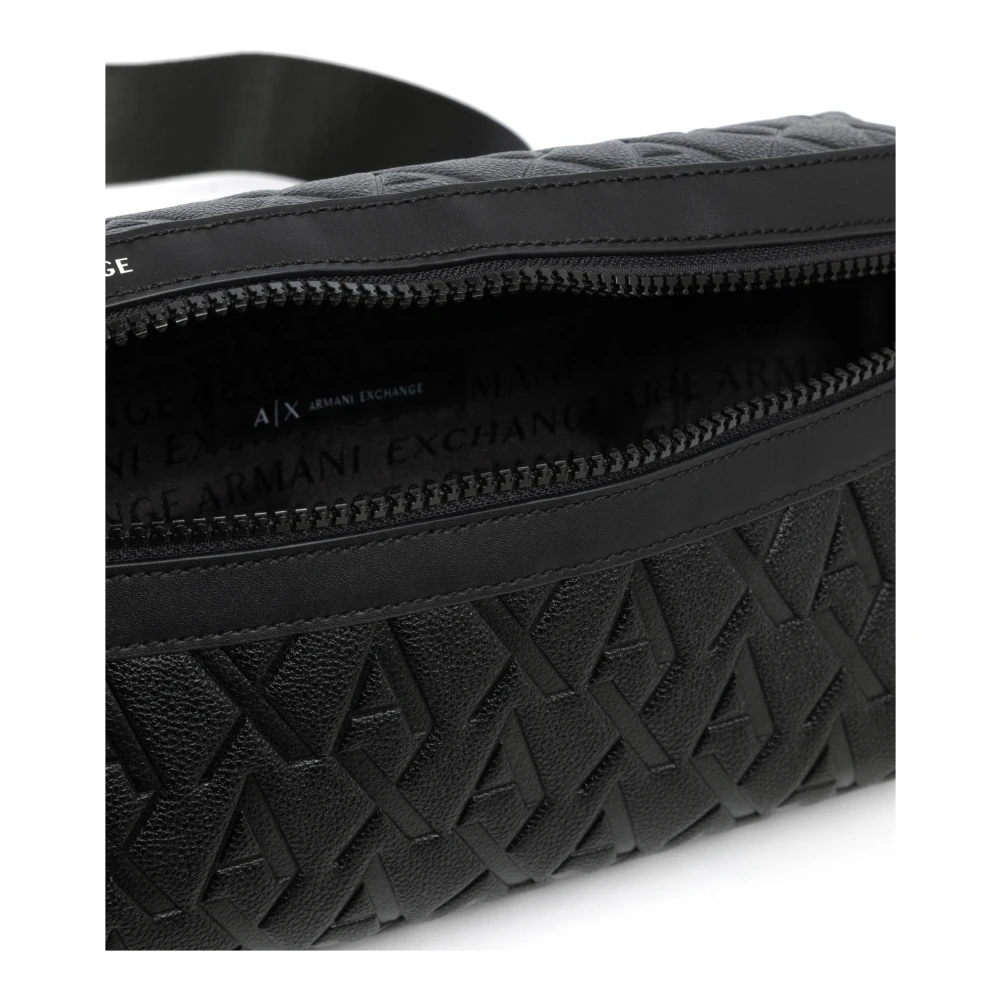 Armani Exchange Logo Heuptas met Verstelbare Band Black Heren
