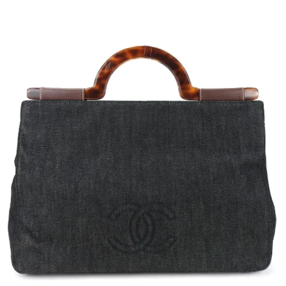 Chanel Vintage Pre-owned Denim handbags Black Dames