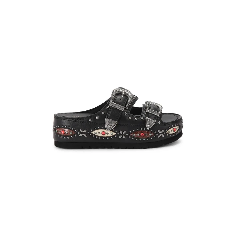 KURT GEIGER - Sandali platform neri Western Buckle - Donna - Taglia 40 - Immagine 2