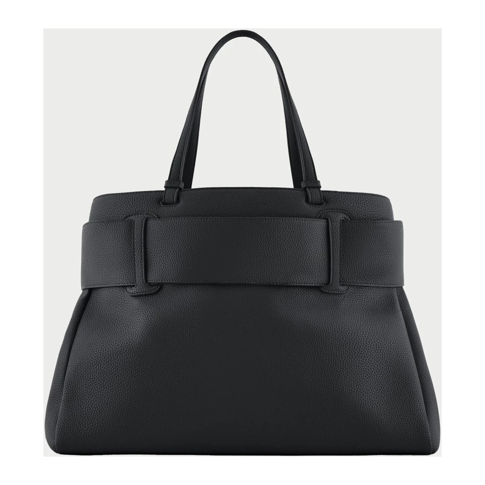 Armani Exchange Zwarte schoudertas met logodetail Black Dames