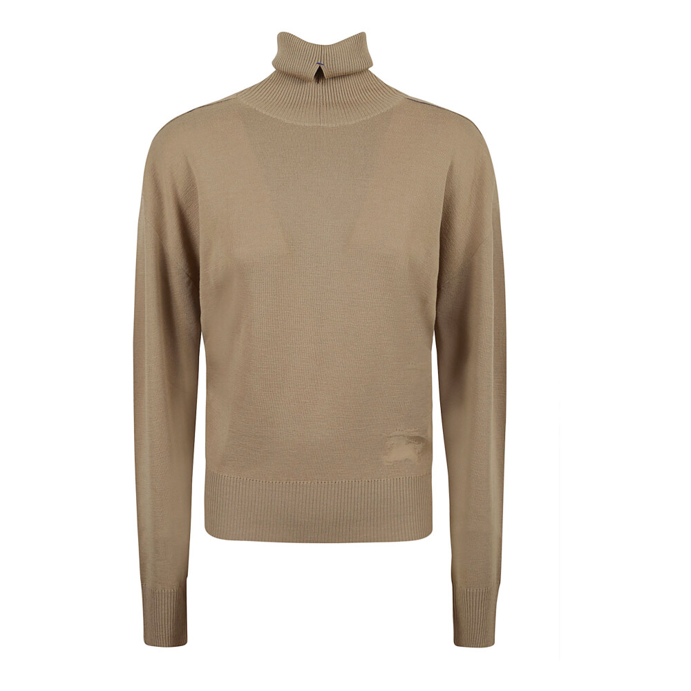 トップス BURBERRY high neck sweater Burberry Check turtleneck sweater in white - Burberry