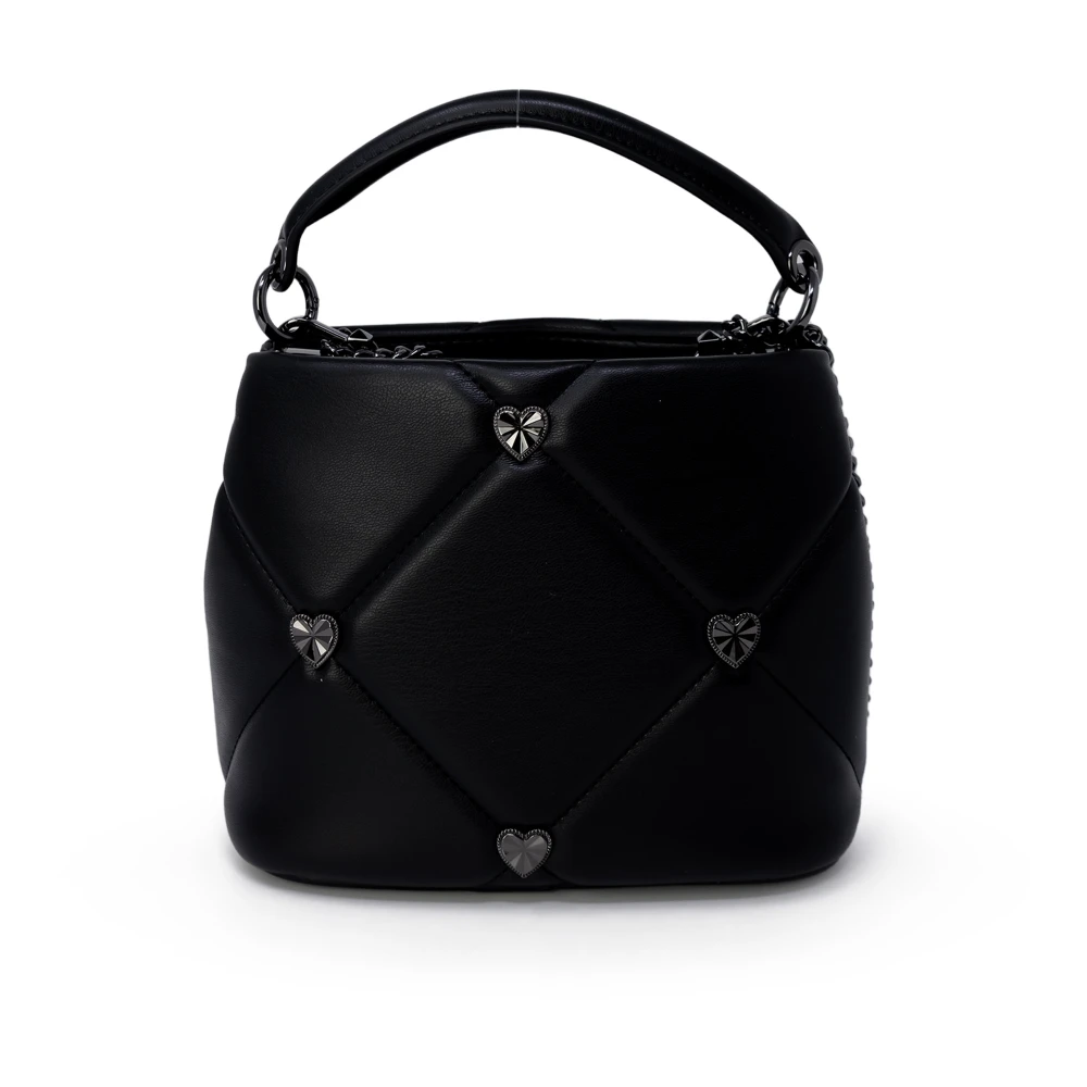 Love Moschino Zwarte eenvoudige handtas met schouderband Black Dames