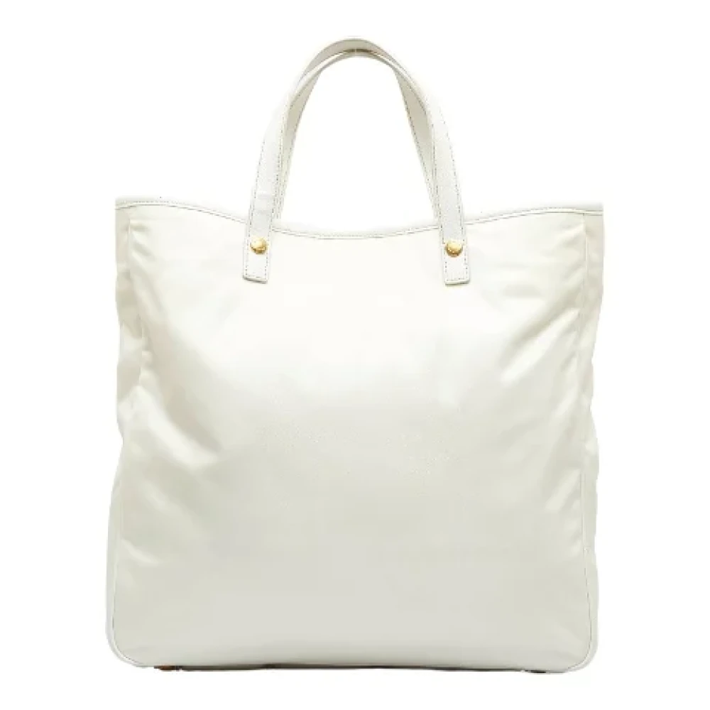 Prada Vintage Pre-owned Canvas shoulder-bags White Dames