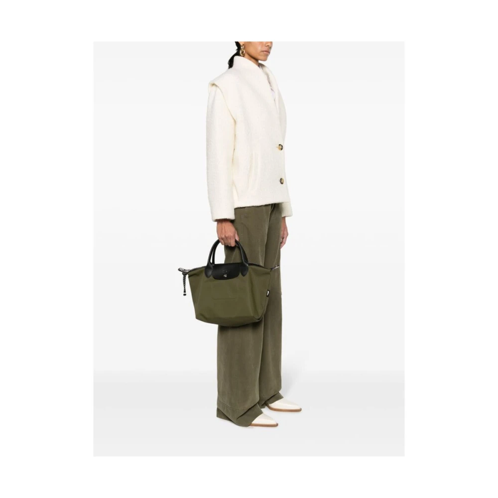 Longchamp Groene ECONYL Kalfsleren Handtas Green Dames