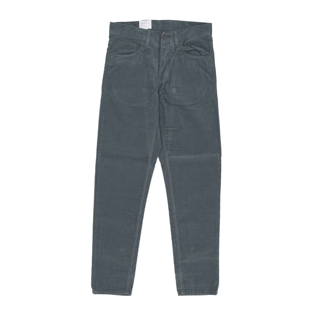 Carhartt Wip Men's Green Straight Fit Jeans, W28, Velvet Long Trousers With Regular Fit
