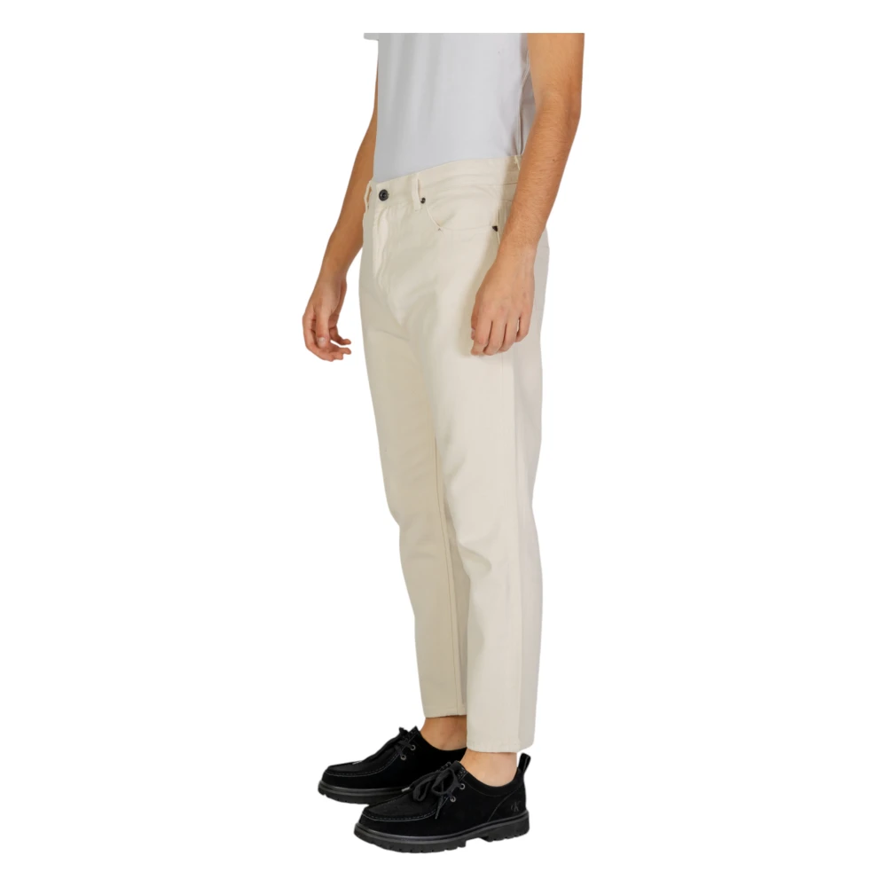 Gianni Lupo Witte Katoenen Ritsbroek Herfst Winter White Heren