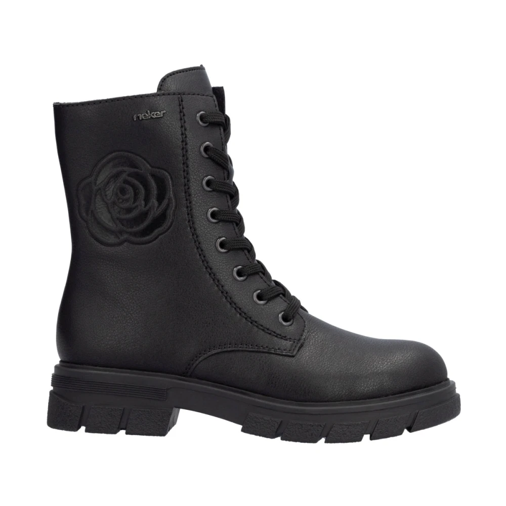Rieker Women's Black Lace-Up Boots, 5 Uk, Closed Ankle Boots