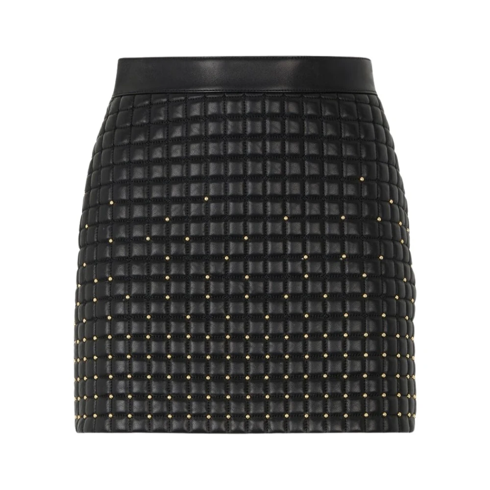 Roberto Cavalli Studded Leather Miniskirt - Female - Short Skirts - Black - L - Skirts