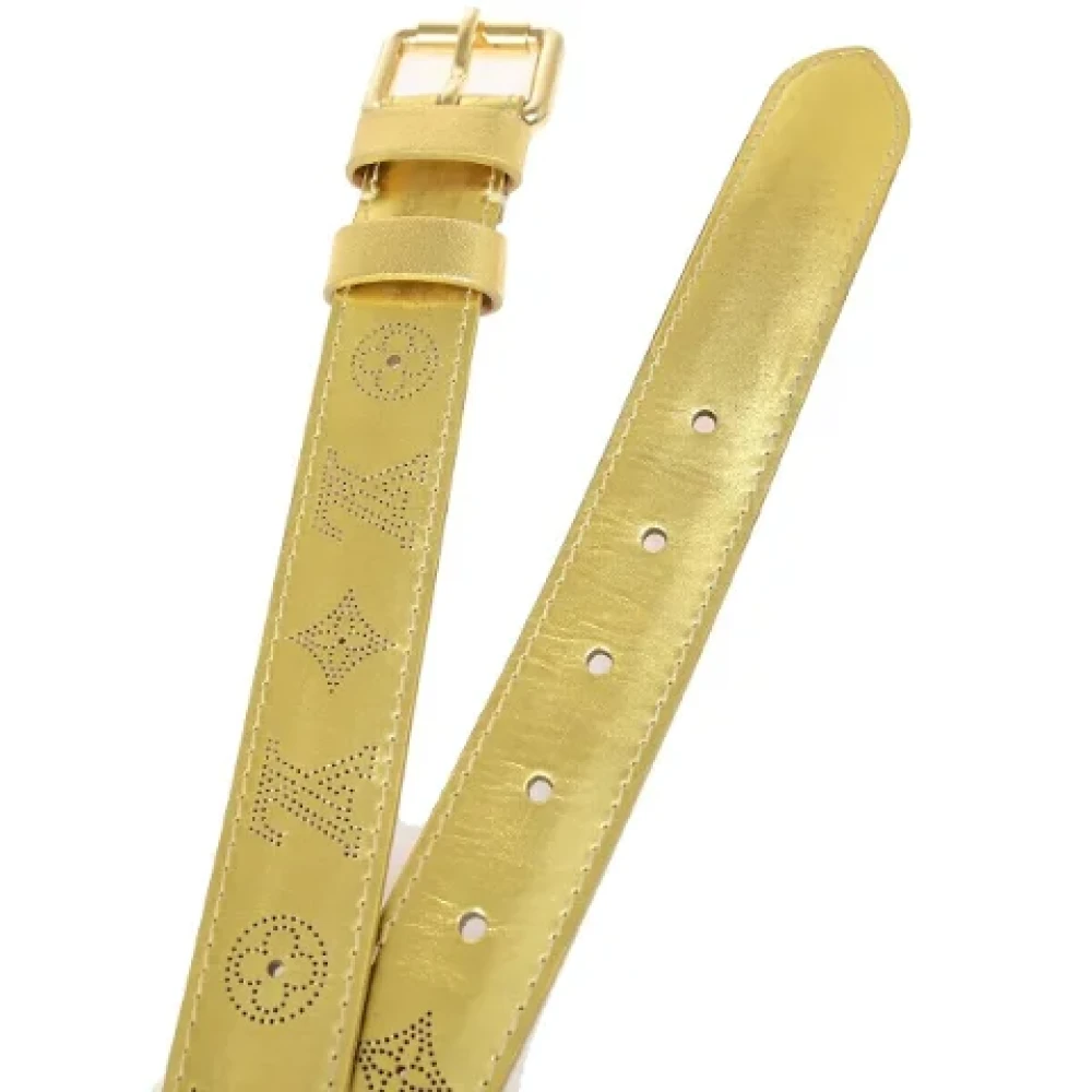 Louis Vuitton Vintage Pre-owned Leather belts Yellow Dames