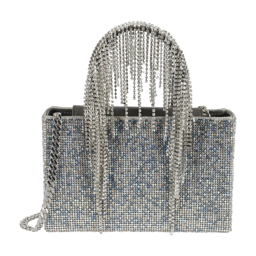Kara Kristal Mesh Tote Tas Blue Dames