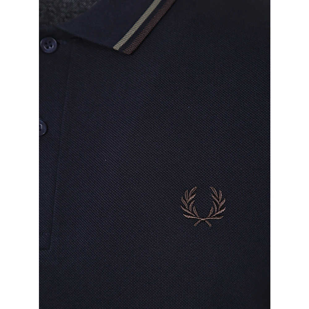 Fred Perry Stijlvolle Twin Tipped Shirt Blue Heren
