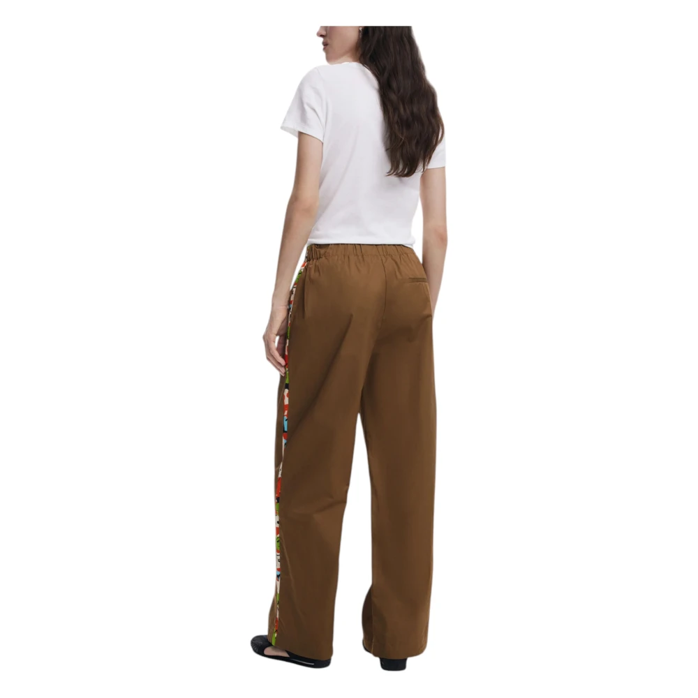 Desigual Katoenen Palace Broek voor Vrouwen Brown Dames