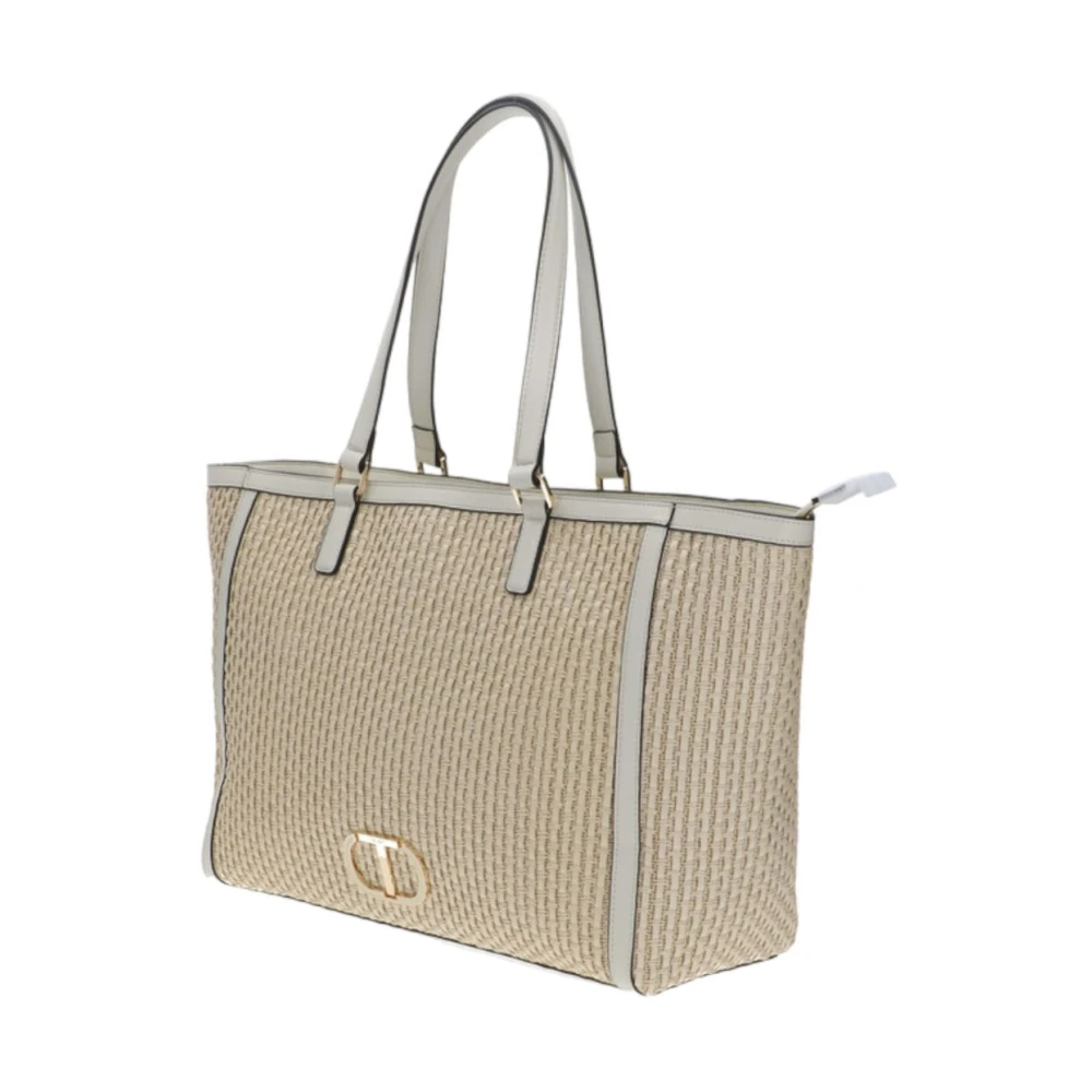 Twinset Stijlvolle Tote Bags voor dagelijks gebruik Beige Dames