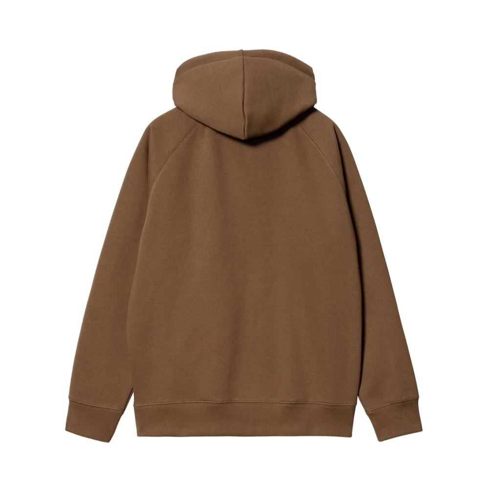 Carhartt WIP Hooded Chase Jack van zwaar sweatstof Brown Heren