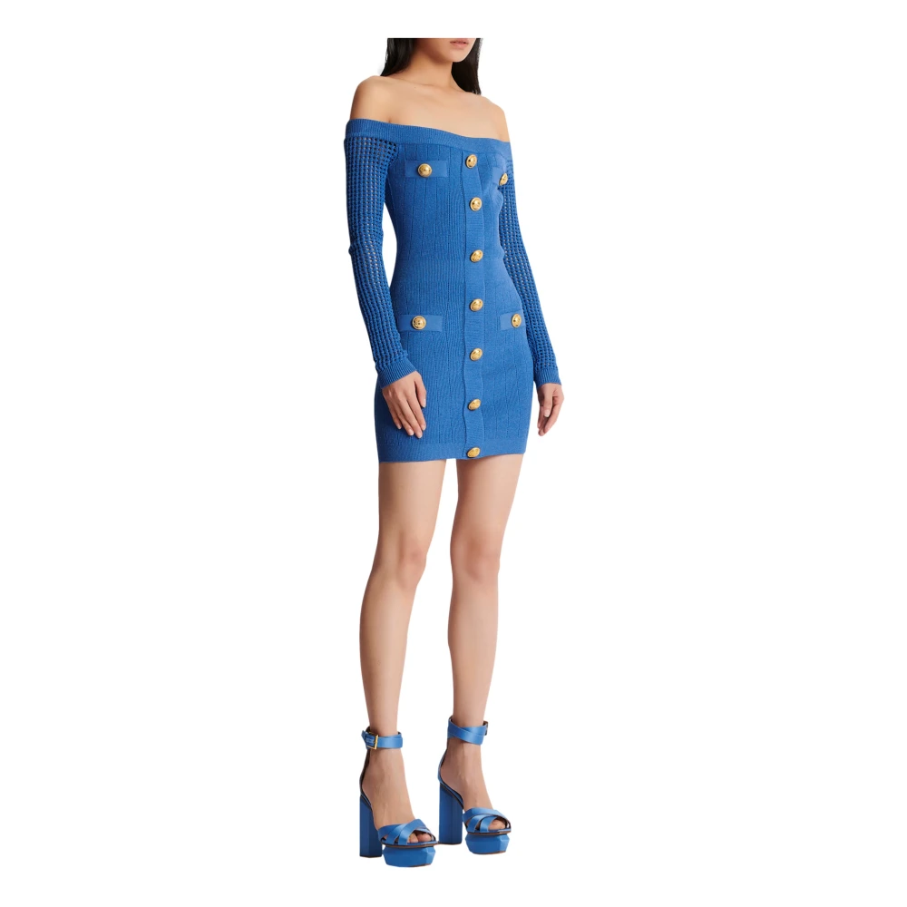 Balmain Short Dresses Blue Dames