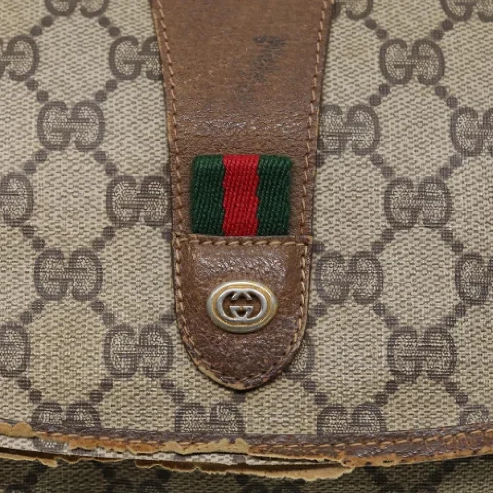 Gucci Vintage Pre-owned Leather clutches Beige Dames