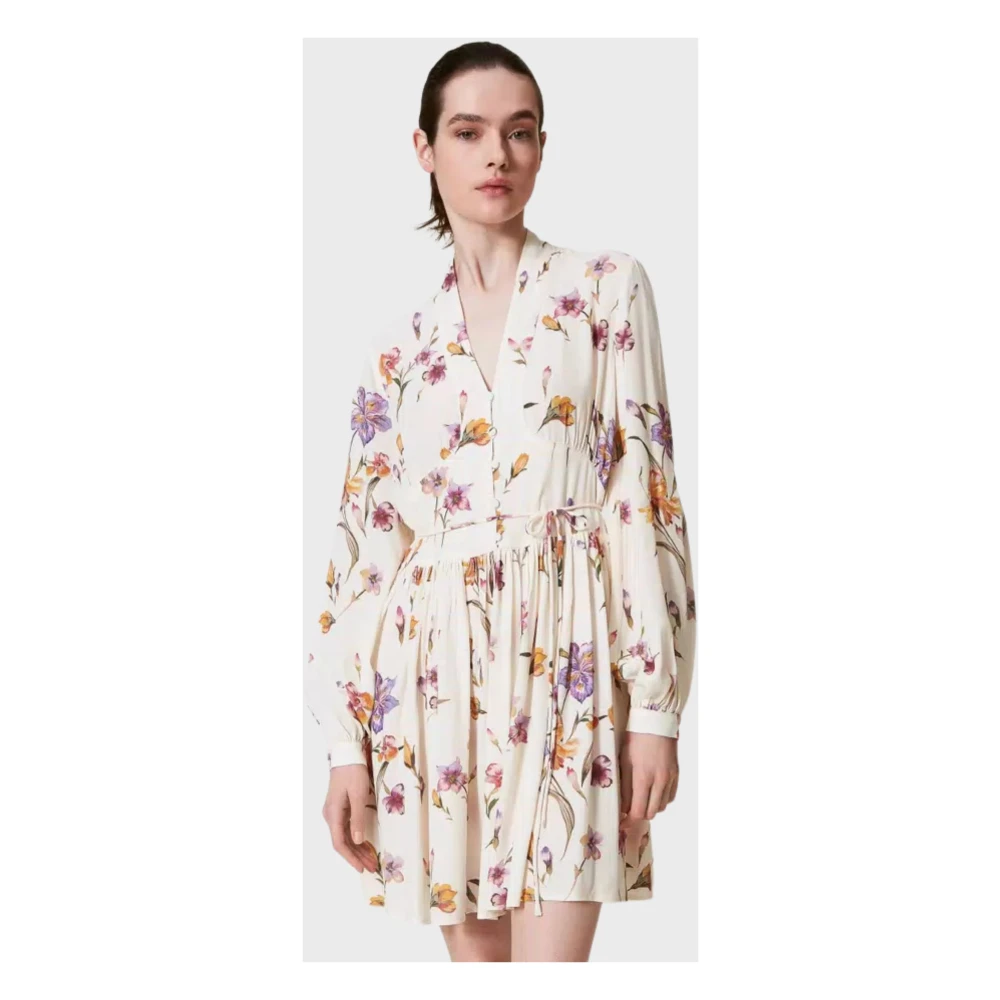 Twinset Bloemenprint overhemdjurk Multicolor Dames