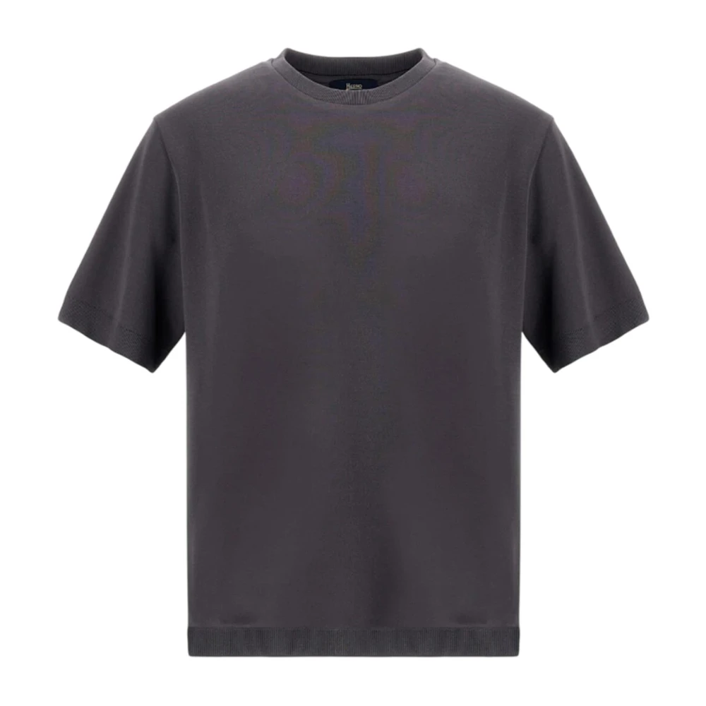 Herno Grijze Crew Neck T-shirts en Polos Gray Heren