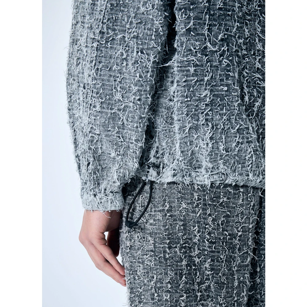 Diesel Bouclé Textuur Denim Jack Gray Heren