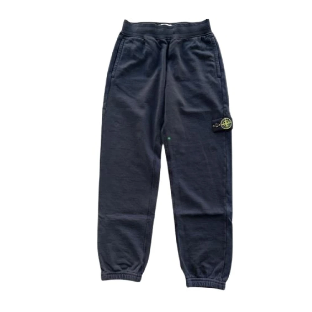 Stone Island Black Sweatpants, Unisex, 8 Y, Trousers