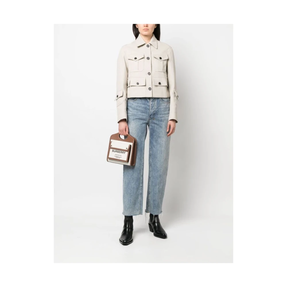 Durazzi Milano Ivoorwitte Korte Jas Beige Dames