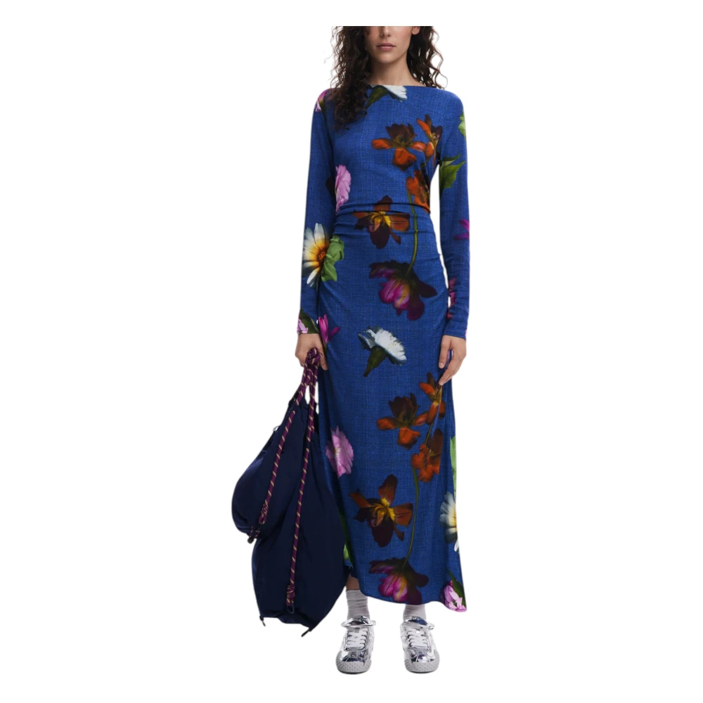 Desigual Lange Jurken Collectie in Viscose Mix Multicolor Dames