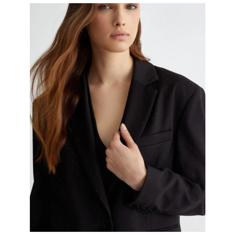 Liu Jo Chique Blazer met Eén Knoop in Zwart Black Dames