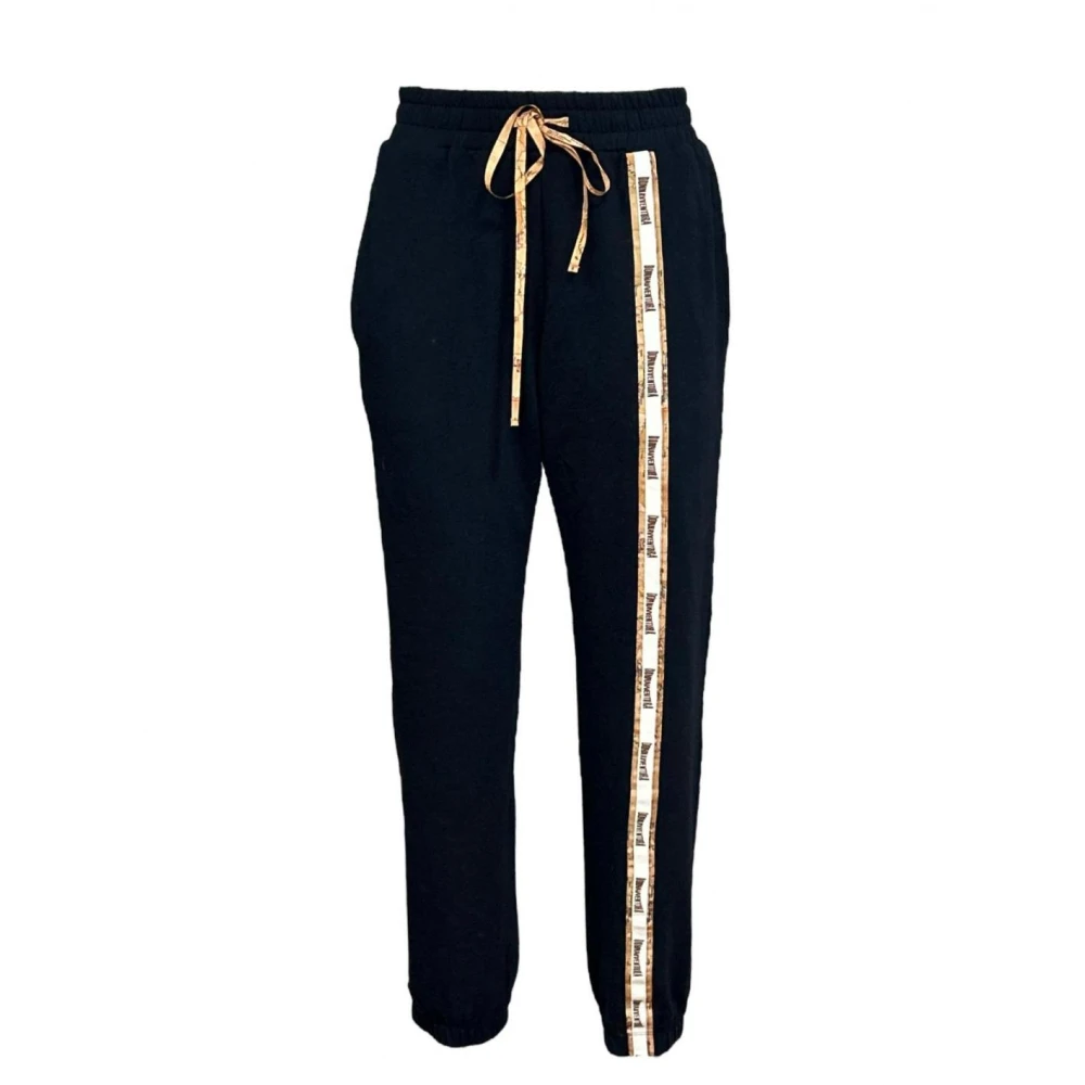 Alviero Martini 1a Classe Katoenen sweatpants met lint Blue Dames