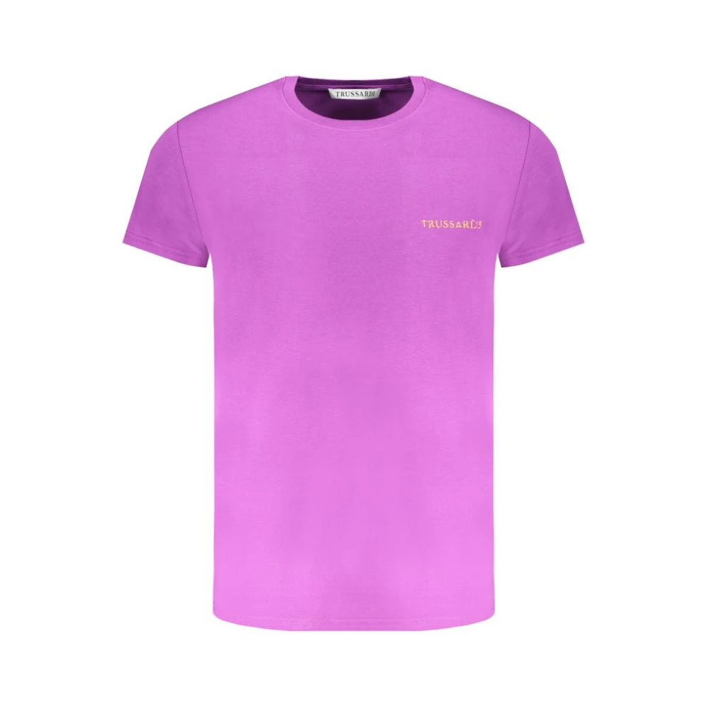 Trussardi Paarse Print Logo T-shirt Purple Dames