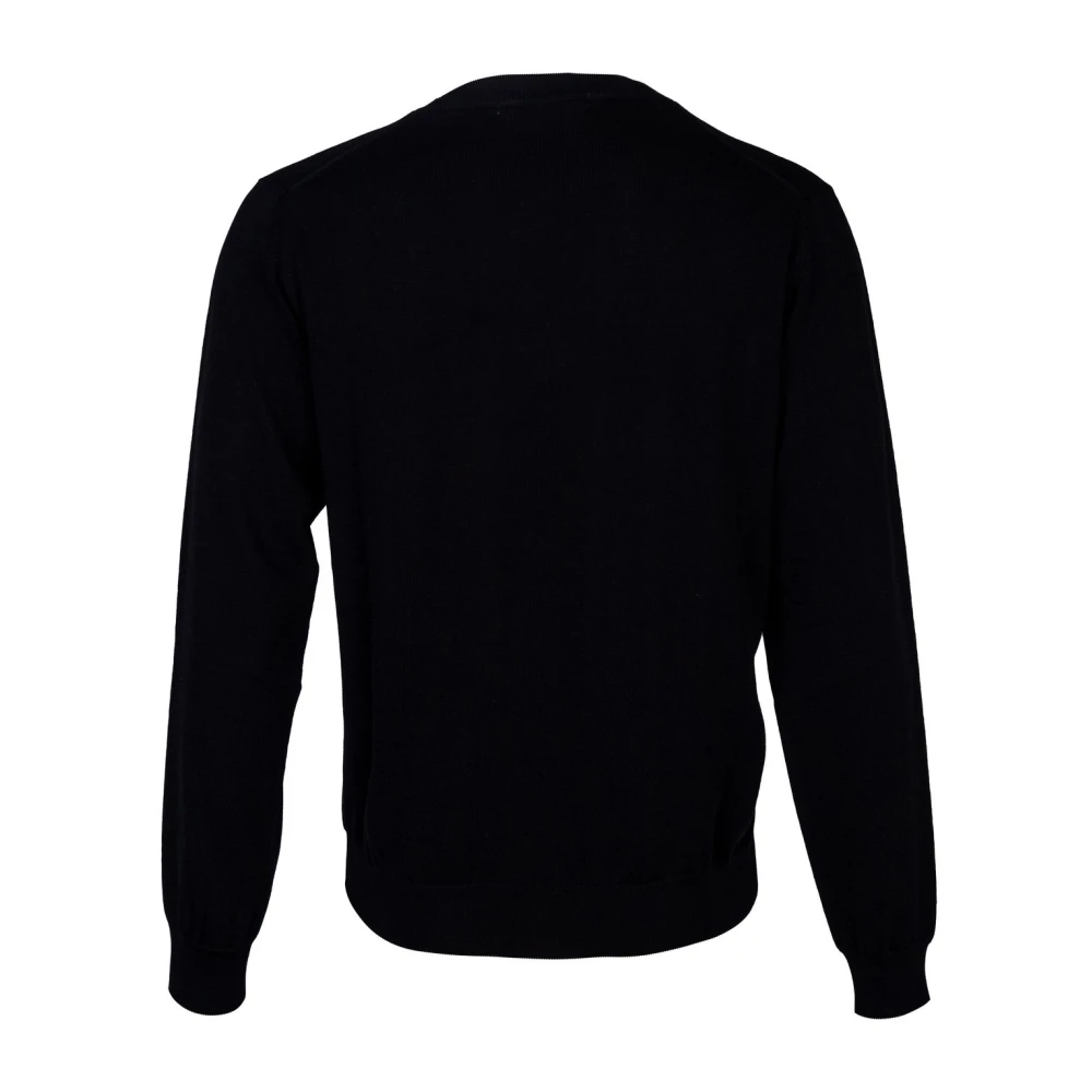 Mauro Grifoni Stijlvolle V-hals gebreide kleding Black Heren