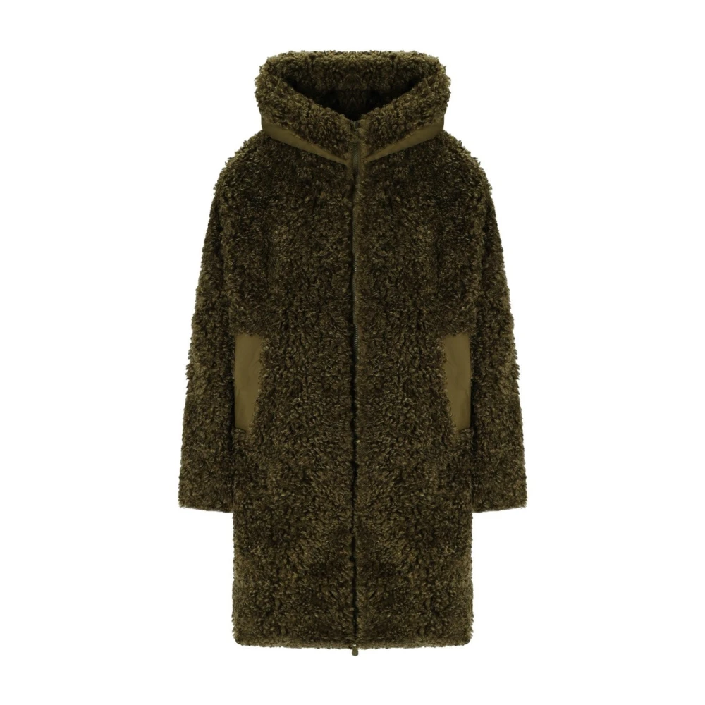 Save The Duck Groene Gewatteerde Hoodie Jas Green Dames