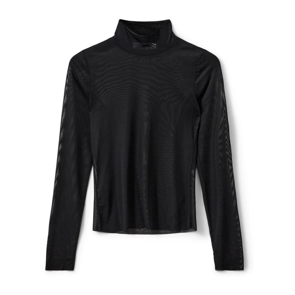 Sofie Schnoor Mesh Blouse Margotsw Zwart Black Dames