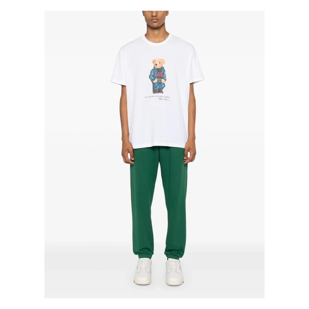 Polo Ralph Lauren Witte Denim Beer T-Shirt White Heren