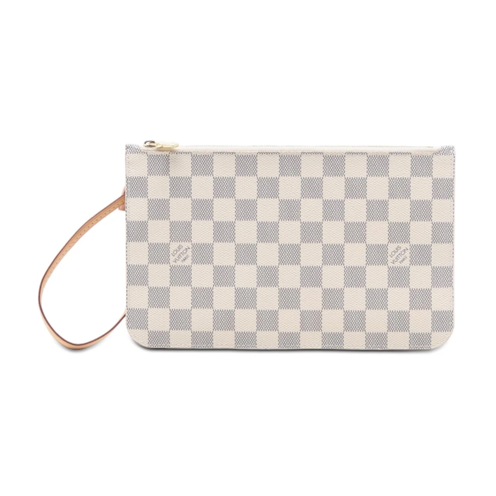 Louis Vuitton Vintage Women's White Pre-Owned Patterned Zip Pouch