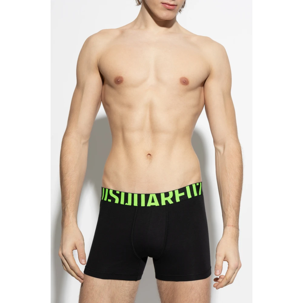 Dsquared2 Katoenen boxershorts met logo Black Heren