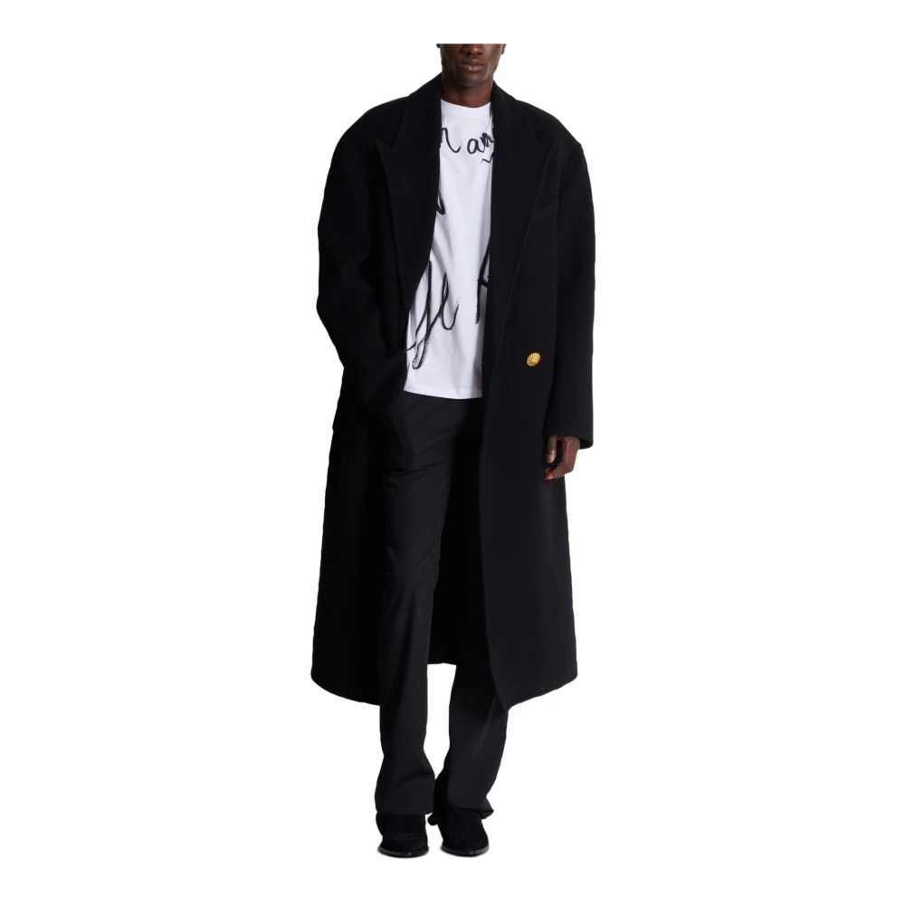 Balmain Op maat gemaakte bootcut grain de poudre-broek Black Heren