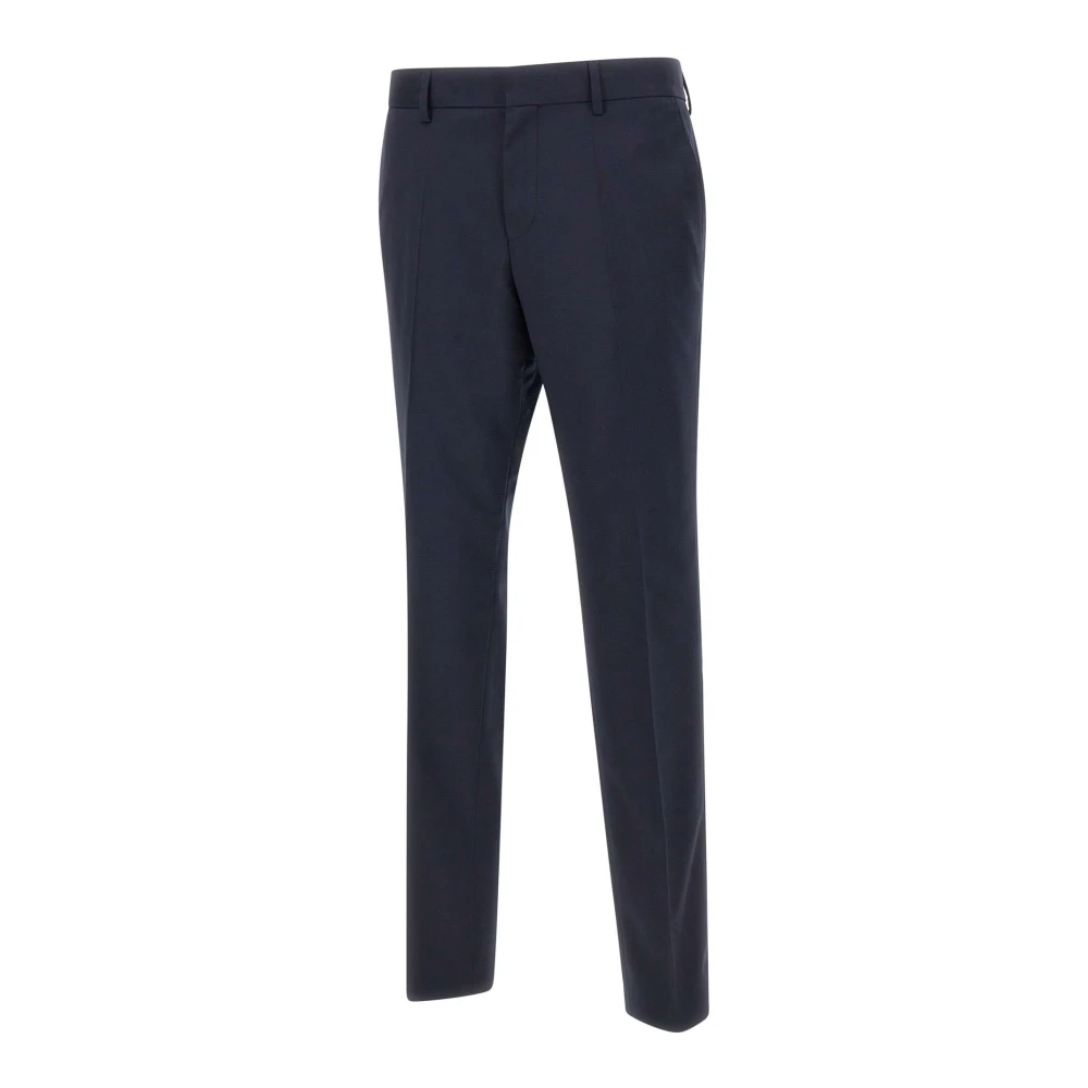 Hugo Men's Blue Midnight Wool Trousers - Slim-Fit Trousers - 2XL - Trousers