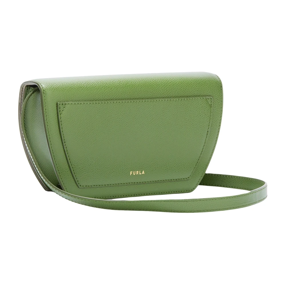 Furla Geometrische Vorm Crossbody Tas Green Dames