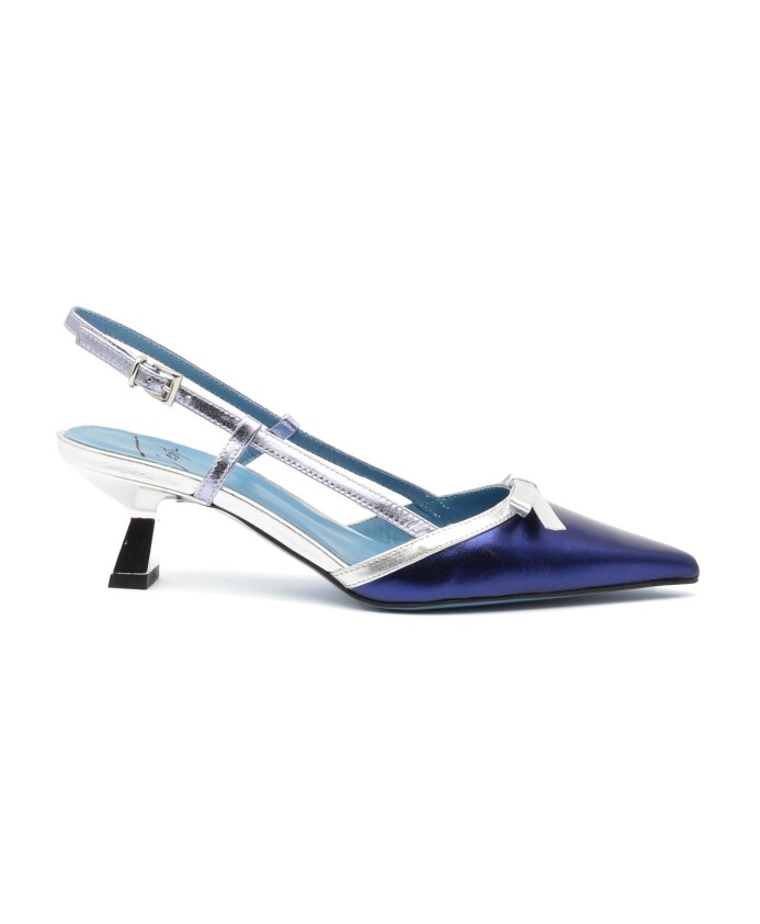chaussures-slingback-en-cuir-bleu-et-argent