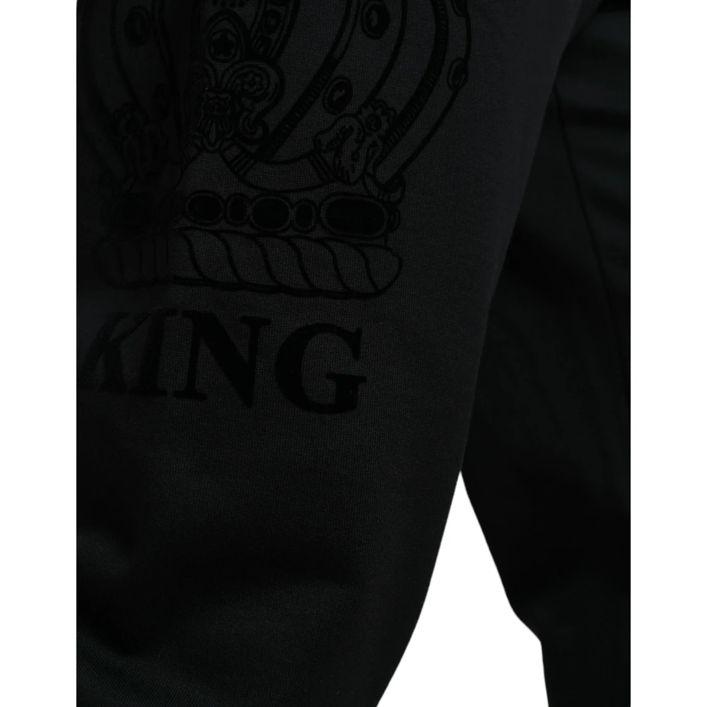 Dolce & Gabbana Elegante katoenen jogger in zwart en wit Black Heren